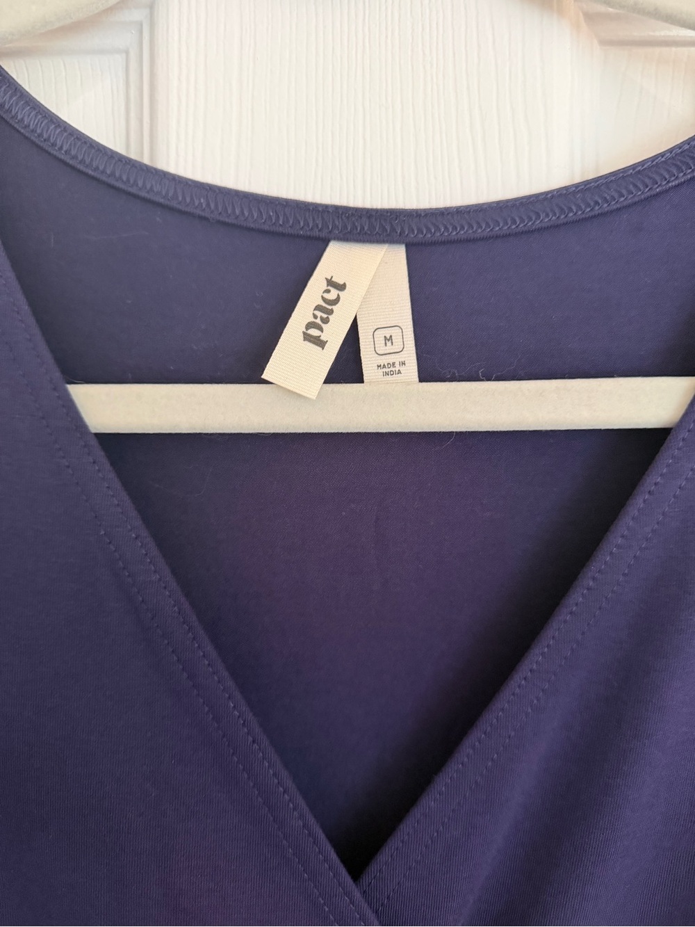 Pact Dark Purple Crossover Fit-and-Flare Dress - Picture 5 of 7